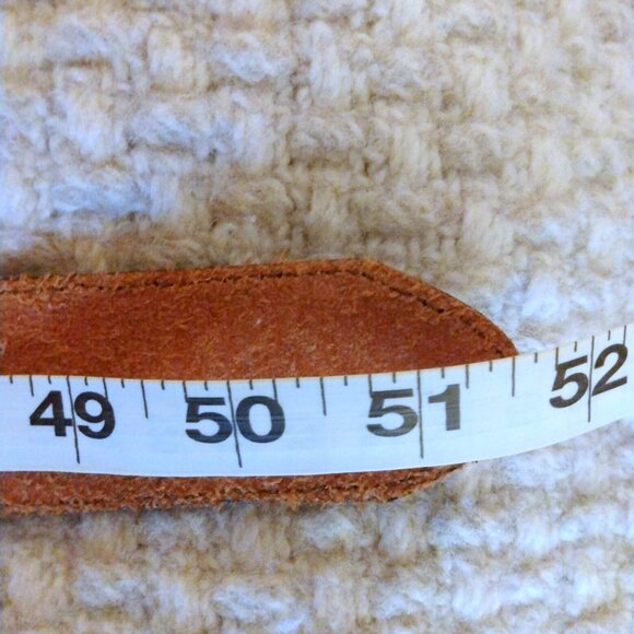 Silver Creek Basket-Weave Leather Belt Sz 50 w/ Jack Daniel’s Brass Buckle - Picture 8 of 12